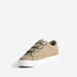 Tennis KAPORAL Camel à Scratchs Pailletés Dorées 10 Tennis KAPORAL Camel à Scratchs Pailletés Dorées -Univers Chaussure Magasin WWWERM 10384320104 2