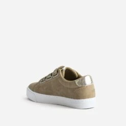 Tennis KAPORAL Camel à Scratchs Pailletés Dorées 11 Tennis KAPORAL Camel à Scratchs Pailletés Dorées -Univers Chaussure Magasin WWWERM 10384320104 3