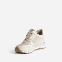 Tennis MARCO TOZZI Beige Et Dorée -Univers Chaussure Magasin WWWERM 10384320141 2
