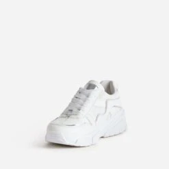 Tennis TEXTO écrue Et Argent à Semelle épaisse -Univers Chaussure Magasin WWWERM 10384320155 2