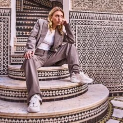 Tennis TEXTO écrue Et Argent à Semelle épaisse -Univers Chaussure Magasin WWWERM 10384320155 8