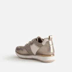 Tennis TEXTO Bronze, Or Et écrue Multi Matières -Univers Chaussure Magasin WWWERM 10384320203 3