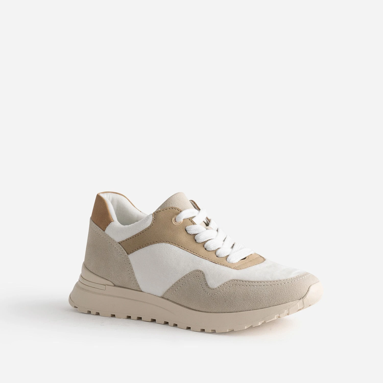 Tennis TEXTO Blanche, Beige Et Camel 4 Tennis TEXTO Blanche, Beige Et Camel – Image 2