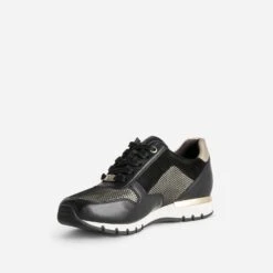 Tennis CAPRICE Noire Et Dorée -Univers Chaussure Magasin WWWERM 10384320242 2