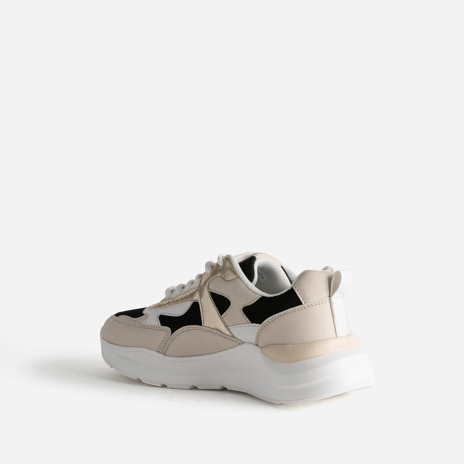 Tennis TEXTO Noire, Beige, Blanche Et Dorée 7 Tennis TEXTO Noire, Beige, Blanche Et Dorée – Image 5