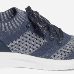 Tennis-chaussette Bleue Et Argentée Tricotée éco-conçue -Univers Chaussure Magasin WWWERM 10384320677 5