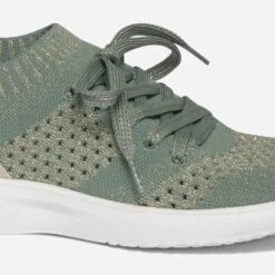 Tennis-chaussette Verte Et Dorée Tricotée éco-conçue -Univers Chaussure Magasin WWWERM 10384320701 5