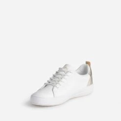 Tennis TBS Blanche Et Or En Cuir -Univers Chaussure Magasin WWWERM 10384320848 2