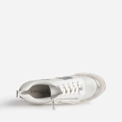 Tennis CAPRICE Blanche, Grise Et Argent -Univers Chaussure Magasin WWWERM 10384320850 4