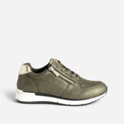 Tennis Kaki Irisé Perforée