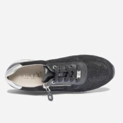 Tennis CAPRICE Noire En Cuir Velours à Strass 12 Tennis CAPRICE Noire En Cuir Velours à Strass -Univers Chaussure Magasin WWWERM 10384320946 4