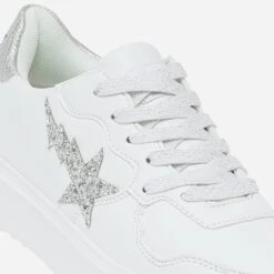 Tennis KAPORAL Blanche à étoile Pailletée Argent -Univers Chaussure Magasin WWWERM 10384320956 5