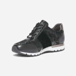 Tennis CAPRICE Noire Et Effet Python En Cuir -Univers Chaussure Magasin WWWERM 10384320972 2