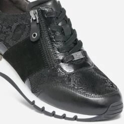 Tennis CAPRICE Noire Et Effet Python En Cuir -Univers Chaussure Magasin WWWERM 10384320972 5