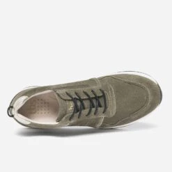 Tennis Compensée TBS Kaki En Cuir Velours -Univers Chaussure Magasin WWWERM 10384320977 4