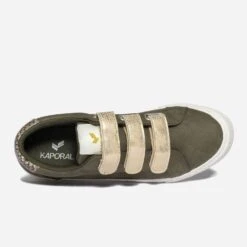 Tennis KAPORAL Kaki à Scratchs Dorés -Univers Chaussure Magasin WWWERM 10384320983 4