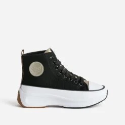 Basket KAPORAL Noire à Plateforme