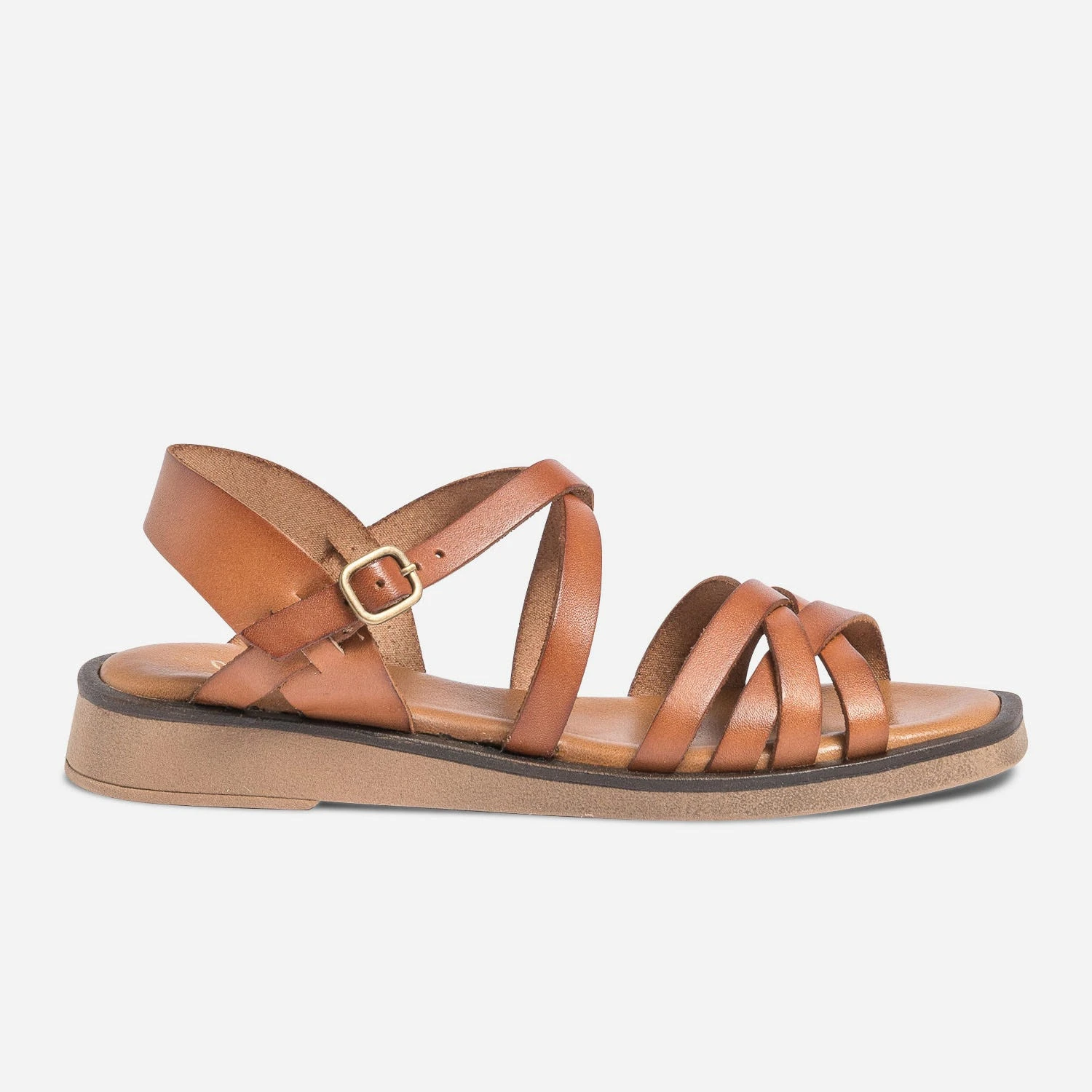 Sandale Cognac En Cuir éco-conçue 3 Sandale Cognac En Cuir éco-conçue