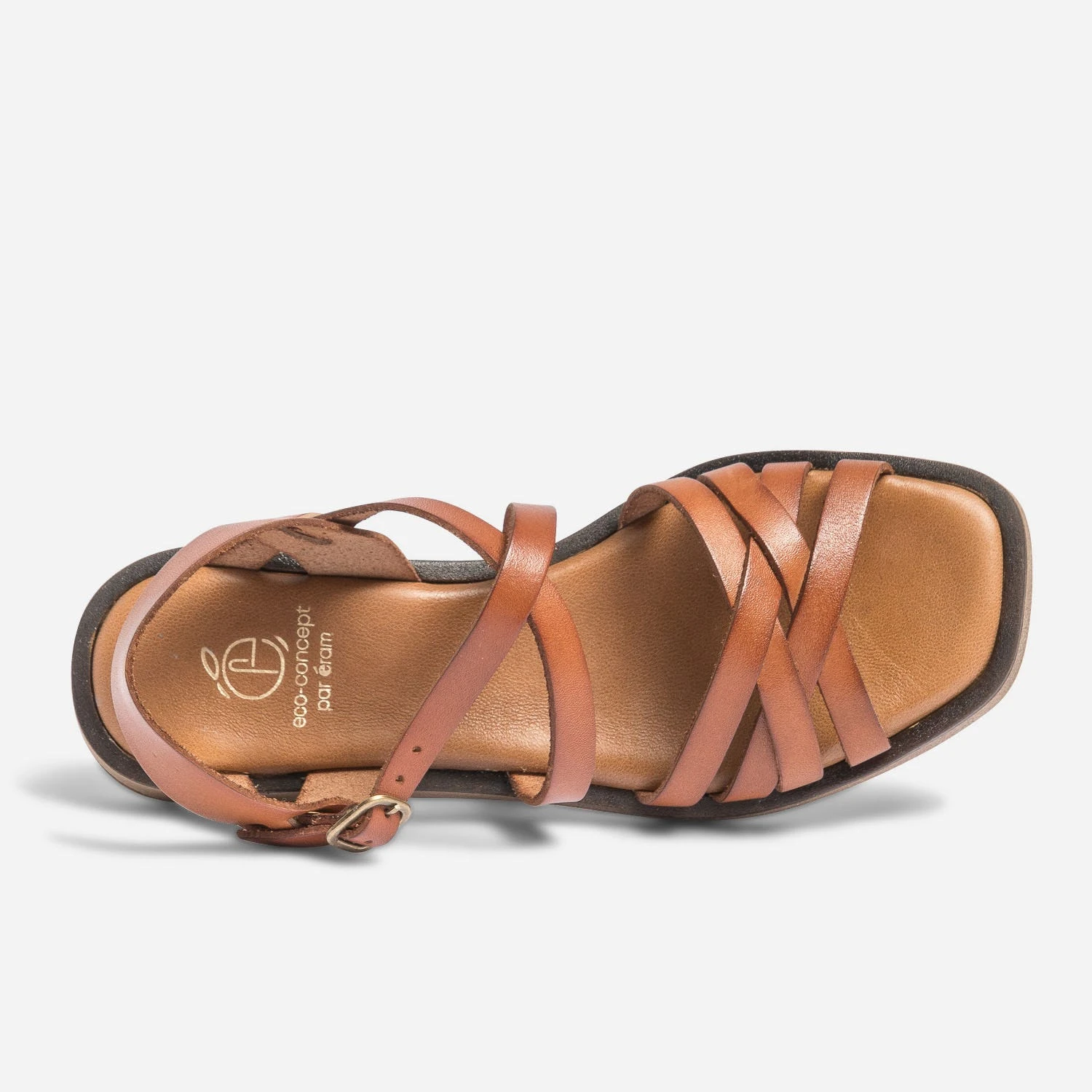 Sandale Cognac En Cuir éco-conçue 6 Sandale Cognac En Cuir éco-conçue – Image 4