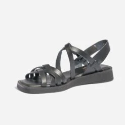 Sandale Noire En Cuir éco-conçue -Univers Chaussure Magasin WWWERM 10385760002 2