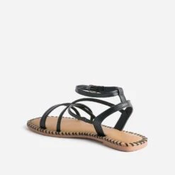 Sandale TEXTO Noire En Cuir -Univers Chaussure Magasin WWWERM 10385760076 3