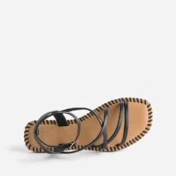 Sandale TEXTO Noire En Cuir -Univers Chaussure Magasin WWWERM 10385760076 4