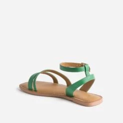 Sandale TEXTO Vert En Cuir -Univers Chaussure Magasin WWWERM 10385760095 3