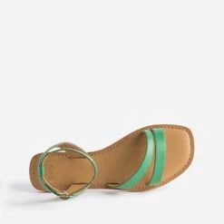 Sandale TEXTO Vert En Cuir -Univers Chaussure Magasin WWWERM 10385760095 4