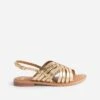 Sandale Dorée En Cuir Tressé -Univers Chaussure Magasin WWWERM 10385760114 0