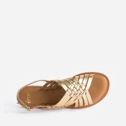Sandale Dorée En Cuir Tressé -Univers Chaussure Magasin WWWERM 10385760114 4