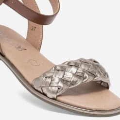 Sandale CAPRICE Cognac En Cuir à Bride Mordorée Tressée -Univers Chaussure Magasin WWWERM 10385760118 4