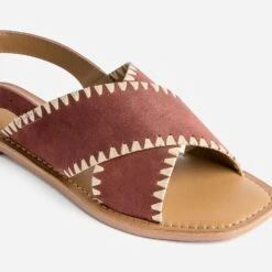 Sandale TEXTO Terracotta Cuir Velours Et Tressage 13 Sandale TEXTO Terracotta Cuir Velours Et Tressage -Univers Chaussure Magasin WWWERM 10385760132 5