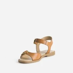 Sandale Camel En Cuir -Univers Chaussure Magasin WWWERM 10385760165 2