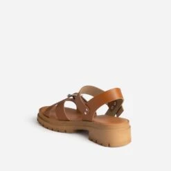 Sandale TEXTO Camel En Cuir à Semelle Crantée -Univers Chaussure Magasin WWWERM 10385760177 3