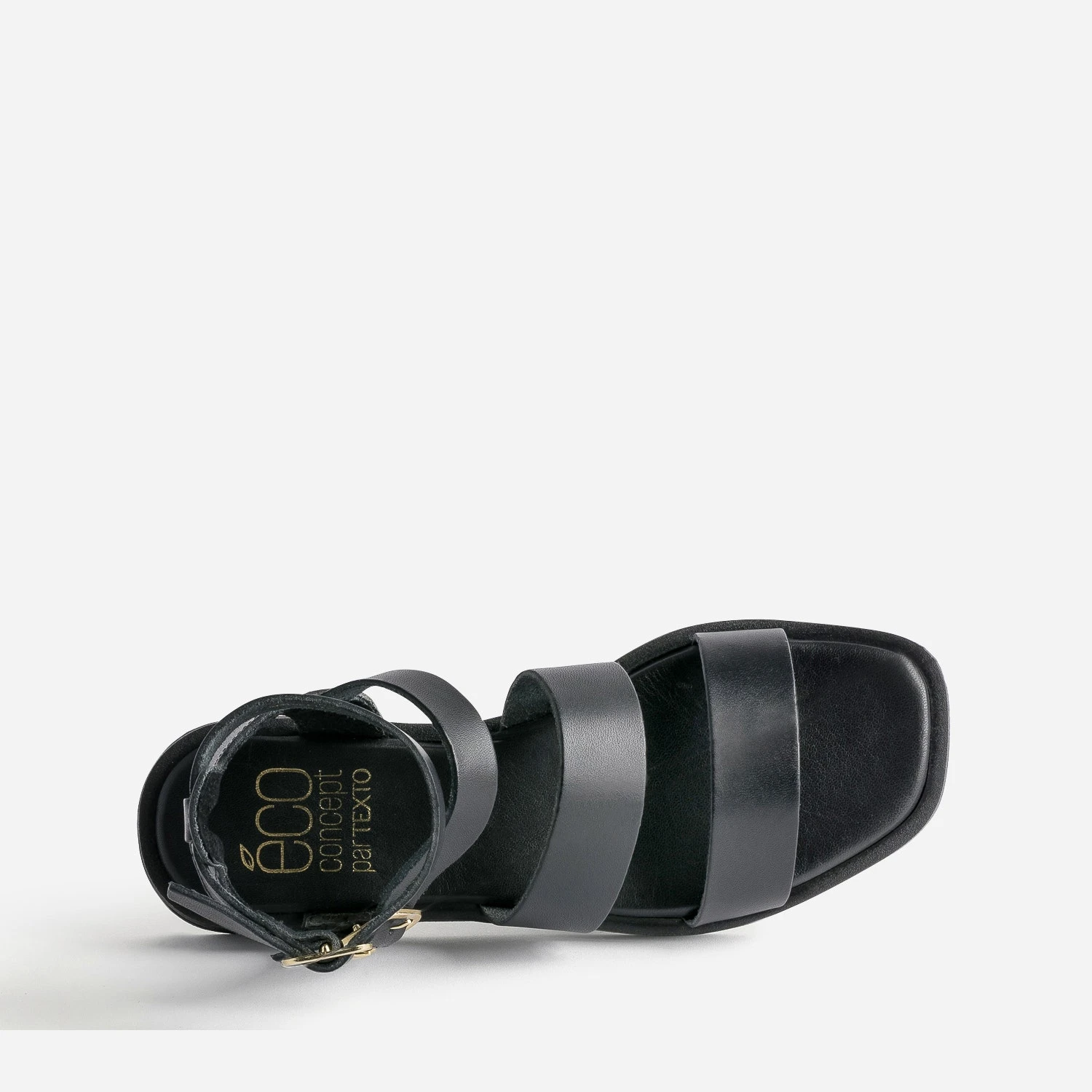 Sandale-spartiate TEXTO Noire éco-conçue 7 Sandale-spartiate TEXTO Noire éco-conçue – Image 5