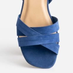 Sandale Bleu électrique En Cuir Velours -Univers Chaussure Magasin WWWERM 10385760209 5
