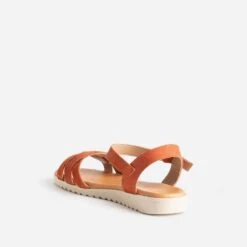 Sandale Orange En Cuir Velours -Univers Chaussure Magasin WWWERM 10385760311 3
