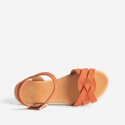 Sandale Orange En Cuir Velours -Univers Chaussure Magasin WWWERM 10385760311 4