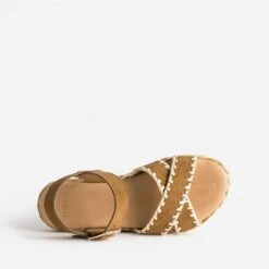 Sandale Compensée TEXTO Marron Cuir Velours -Univers Chaussure Magasin WWWERM 10385760393 4