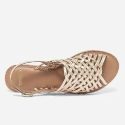 Sandale TEXTO Dorée En Cuir -Univers Chaussure Magasin WWWERM 10385760417 3