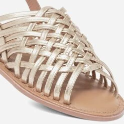 Sandale TEXTO Dorée En Cuir -Univers Chaussure Magasin WWWERM 10385760417 4