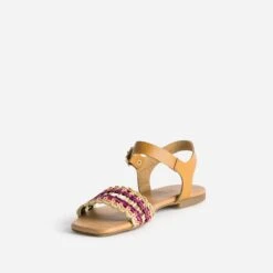 Sandale TEXTO Camel à Bride Tressée -Univers Chaussure Magasin WWWERM 10385760451 2