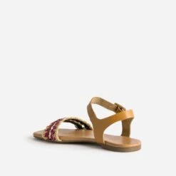 Sandale TEXTO Camel à Bride Tressée -Univers Chaussure Magasin WWWERM 10385760451 3