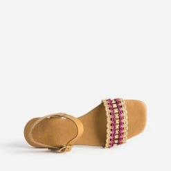 Sandale TEXTO Camel à Bride Tressée -Univers Chaussure Magasin WWWERM 10385760451 4