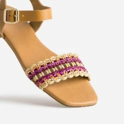 Sandale TEXTO Camel à Bride Tressée -Univers Chaussure Magasin WWWERM 10385760451 5