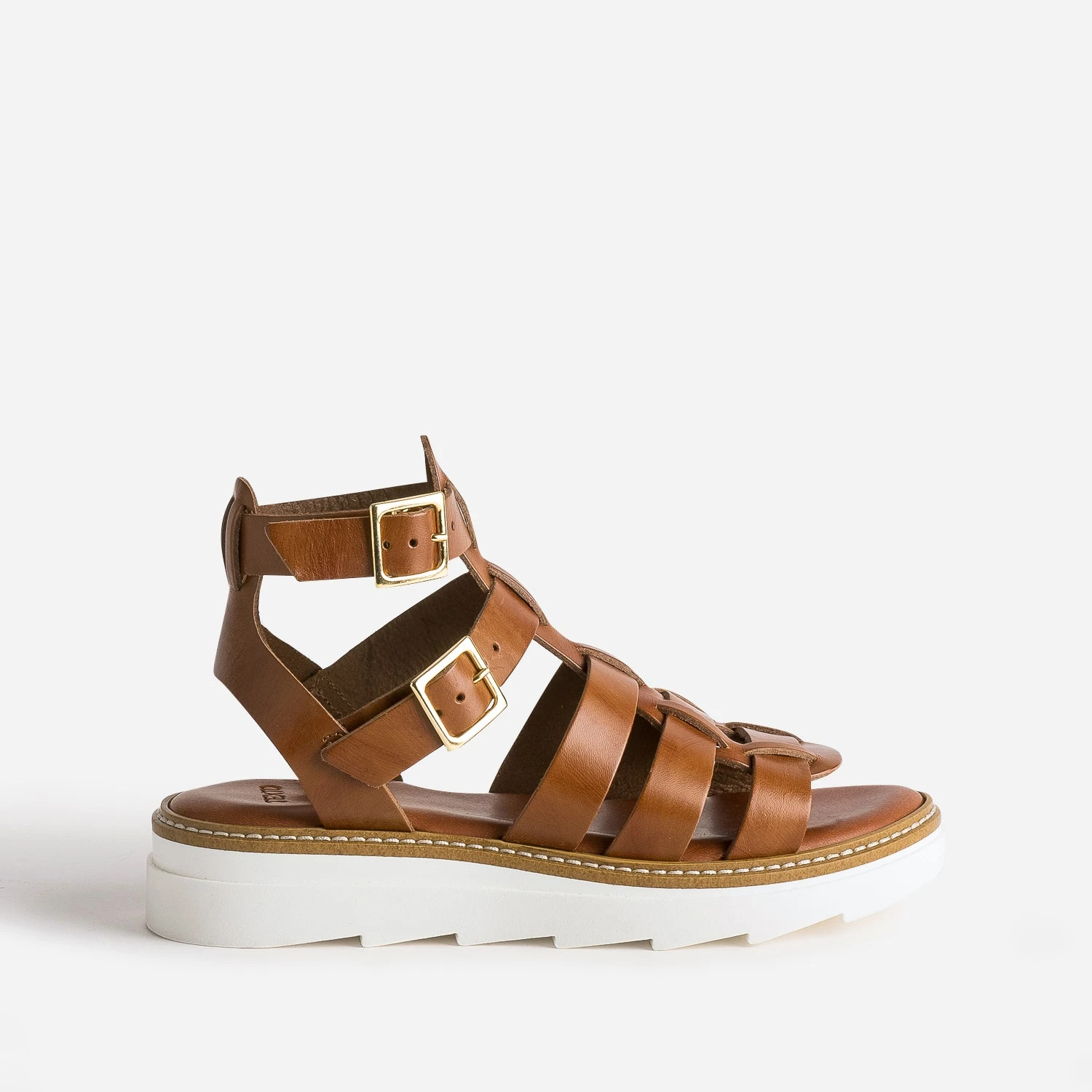 Sandale-spartiate TEXTO Cognac En Cuir 3 Sandale-spartiate TEXTO Cognac En Cuir