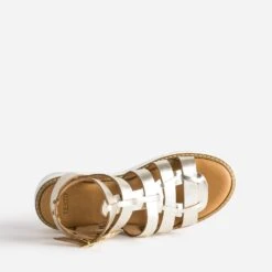 Sandale-spartiate TEXTO Dorée En Cuir -Univers Chaussure Magasin WWWERM 10385760459 4