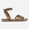Sandale Bronze En Cuir à Brides Croisées -Univers Chaussure Magasin WWWERM 10385761281 0