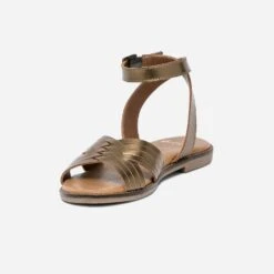 Sandale Bronze En Cuir à Brides Croisées -Univers Chaussure Magasin WWWERM 10385761281 2