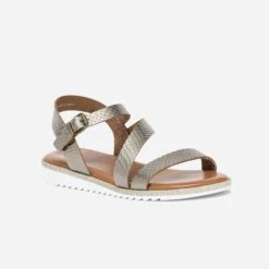 Sandale Bronze En Cuir Embossé -Univers Chaussure Magasin WWWERM 10385761290 1